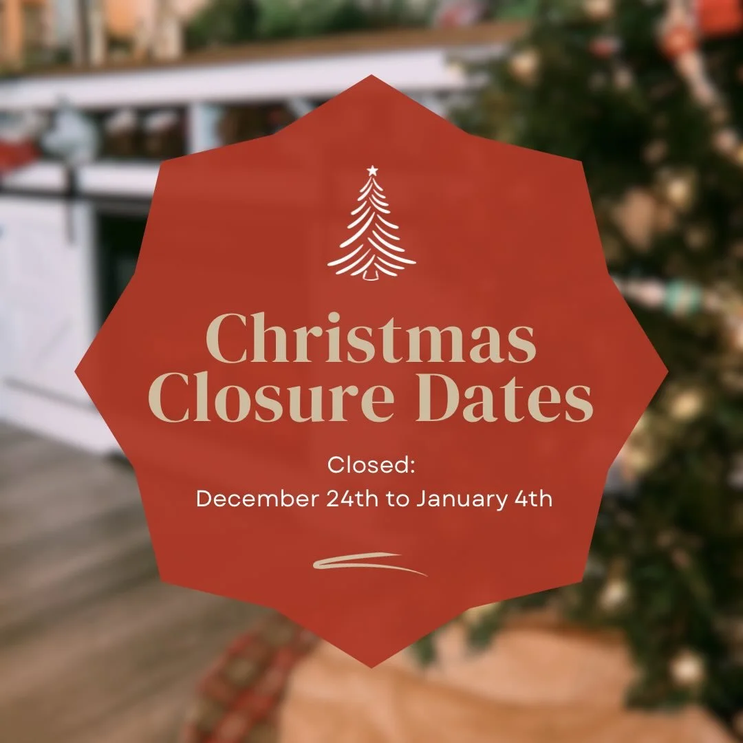 We will be closed starting Wednesday, December 24th and be back Jqnuary 5th. We are wishing you and your families a Merry Christmas!! 

Jaida and Mckinah will still be checking the phones, so you are welcome to still call and text while we&rsquo;re o