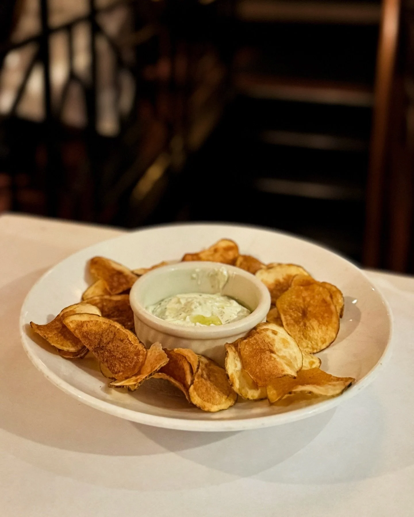 A favorite at Island tables 🏝️ 

Watercress Dip &amp; Chips, served with thick-cut, house-made chips.