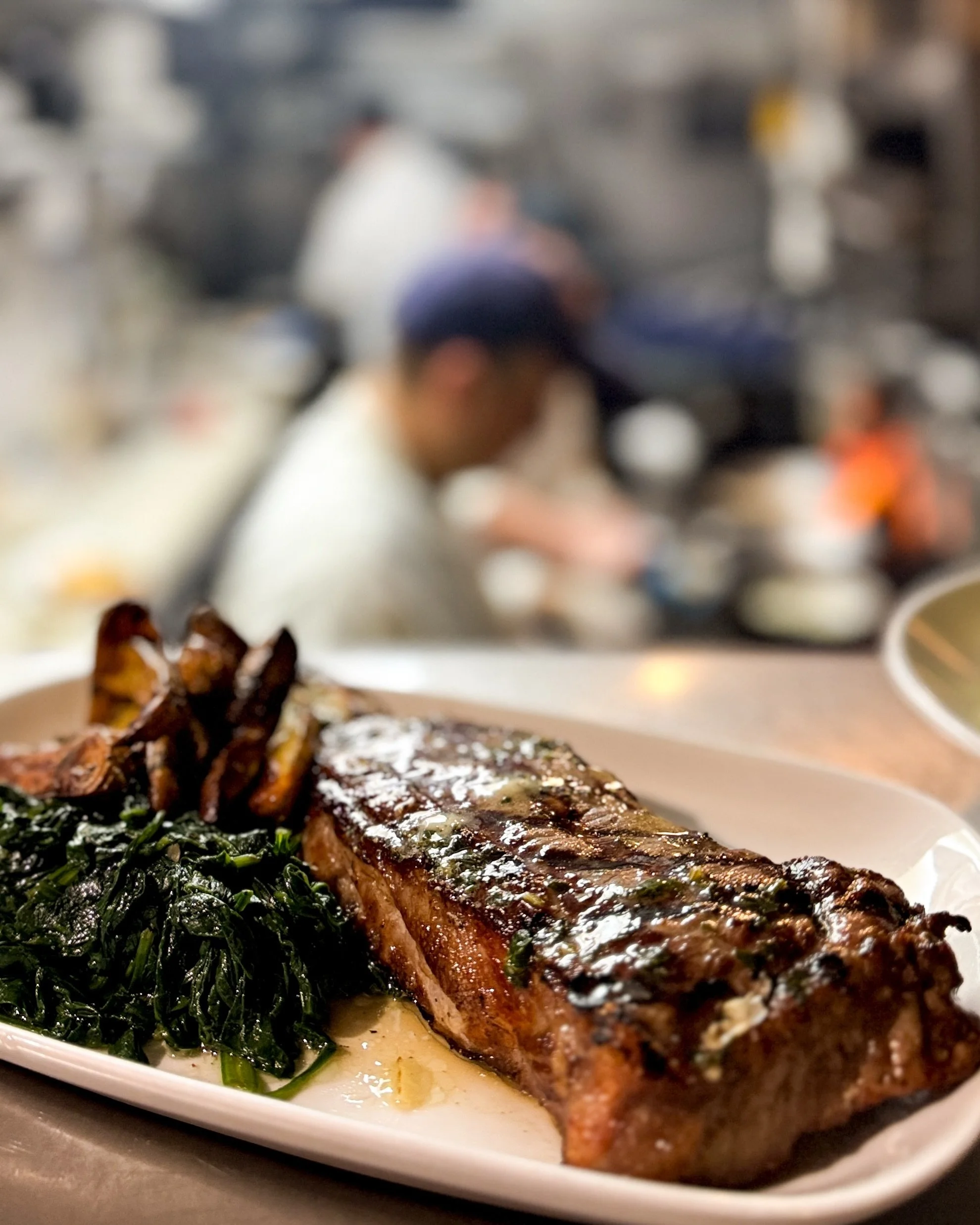 You&rsquo;ve come to know and love our Steak Frites, but with the launch of our new spring/summer dinner menu, we wanted to bring something new to the table.

Introducing our 16-ounce New York Strip, grilled to perfection and finished with sizzling h