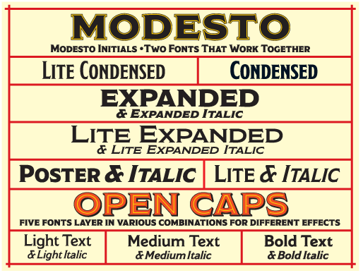 Modesto font family.png