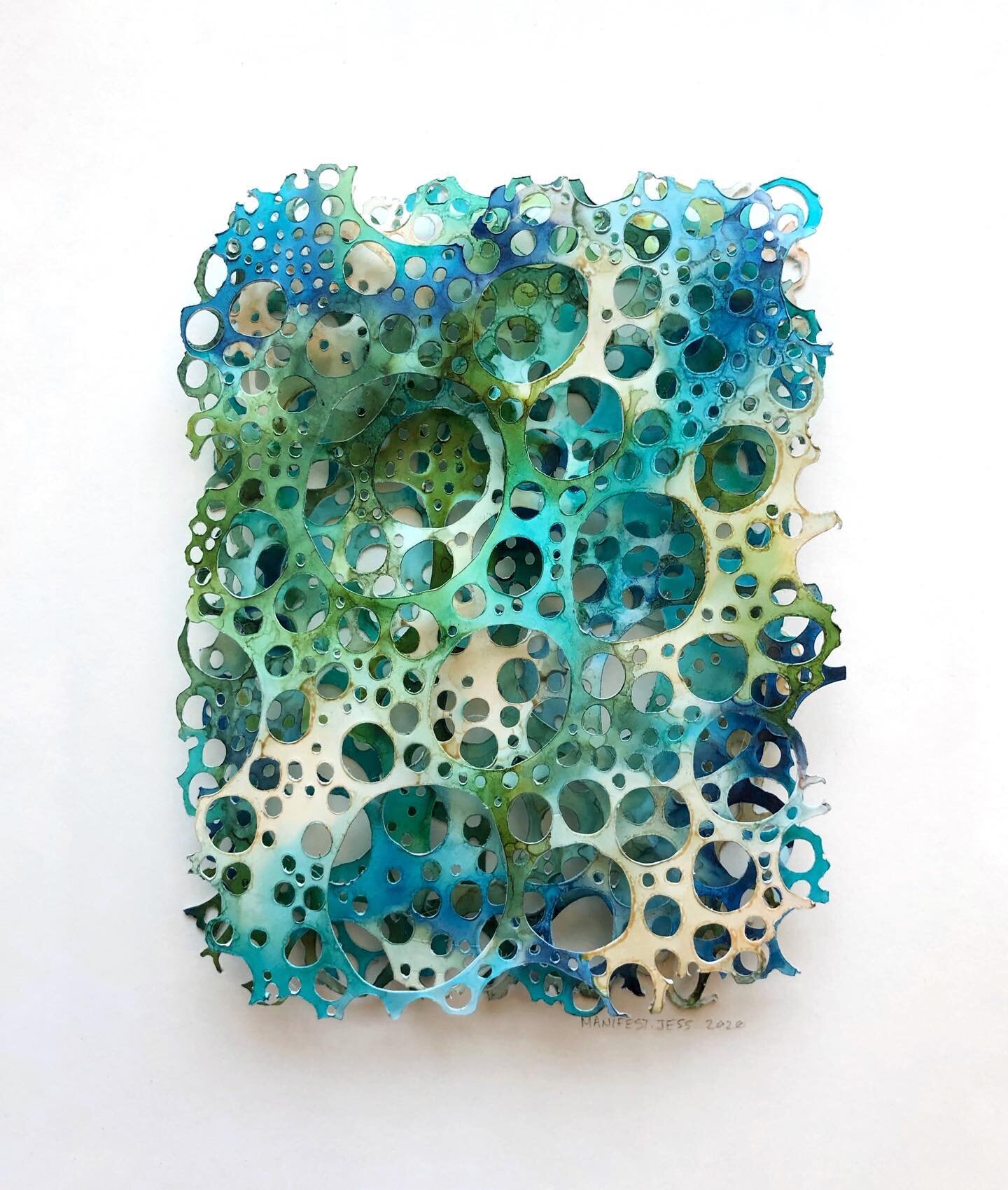 This 3D Cell Series piece from last summer was inspired by the sea foams in the ocean. Such a nice change of pace from all the bright colored cell pieces I work on, although I love those too. It&rsquo;s always nice to try something different. I&rsquo