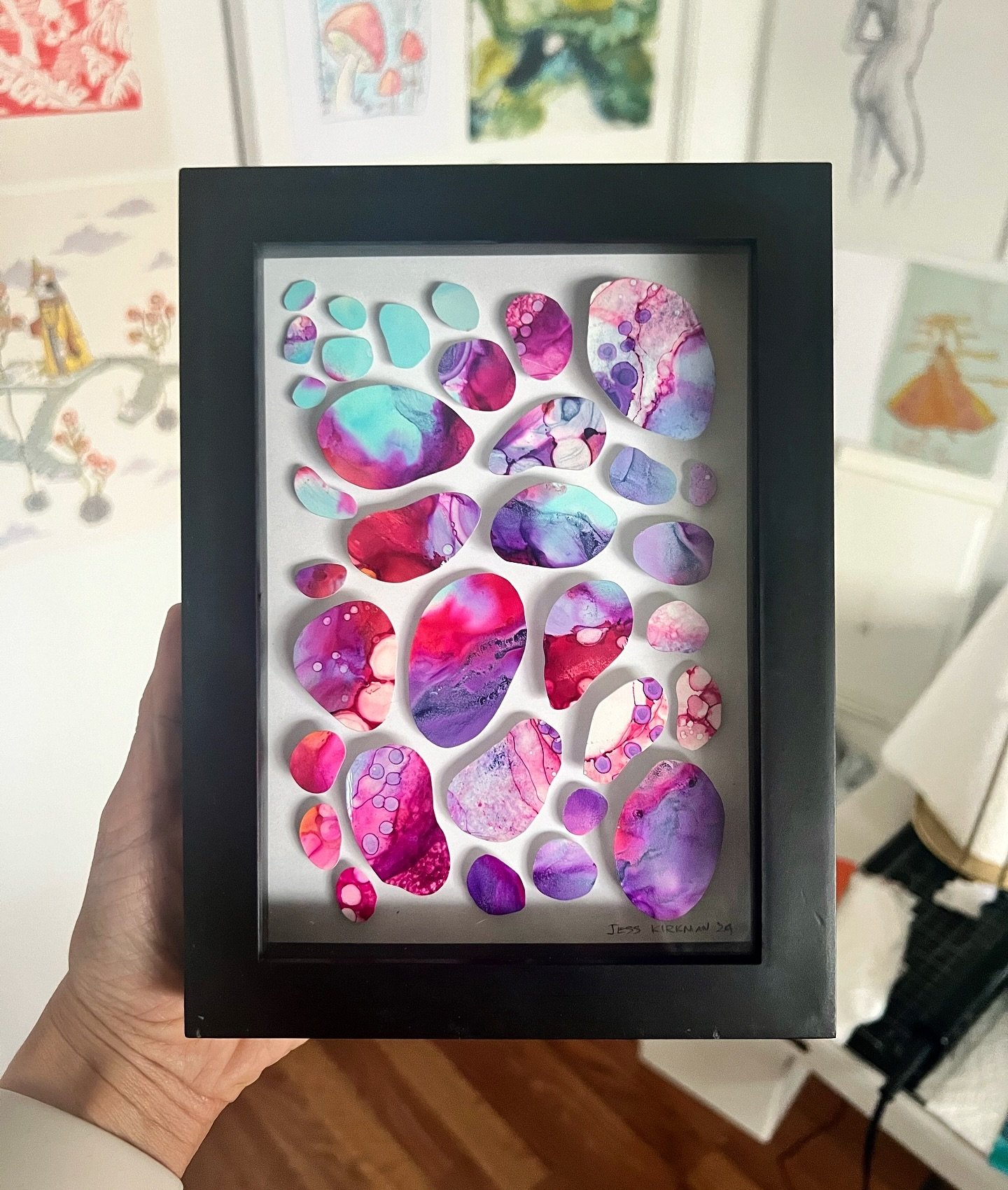 A special piece for a special coworker who is moving on to their next adventure. 3D paper using yupo and alcohol inks. #alcoholink #alcoholinks #inklove #paperart #paperartist #yupo #yupopaper