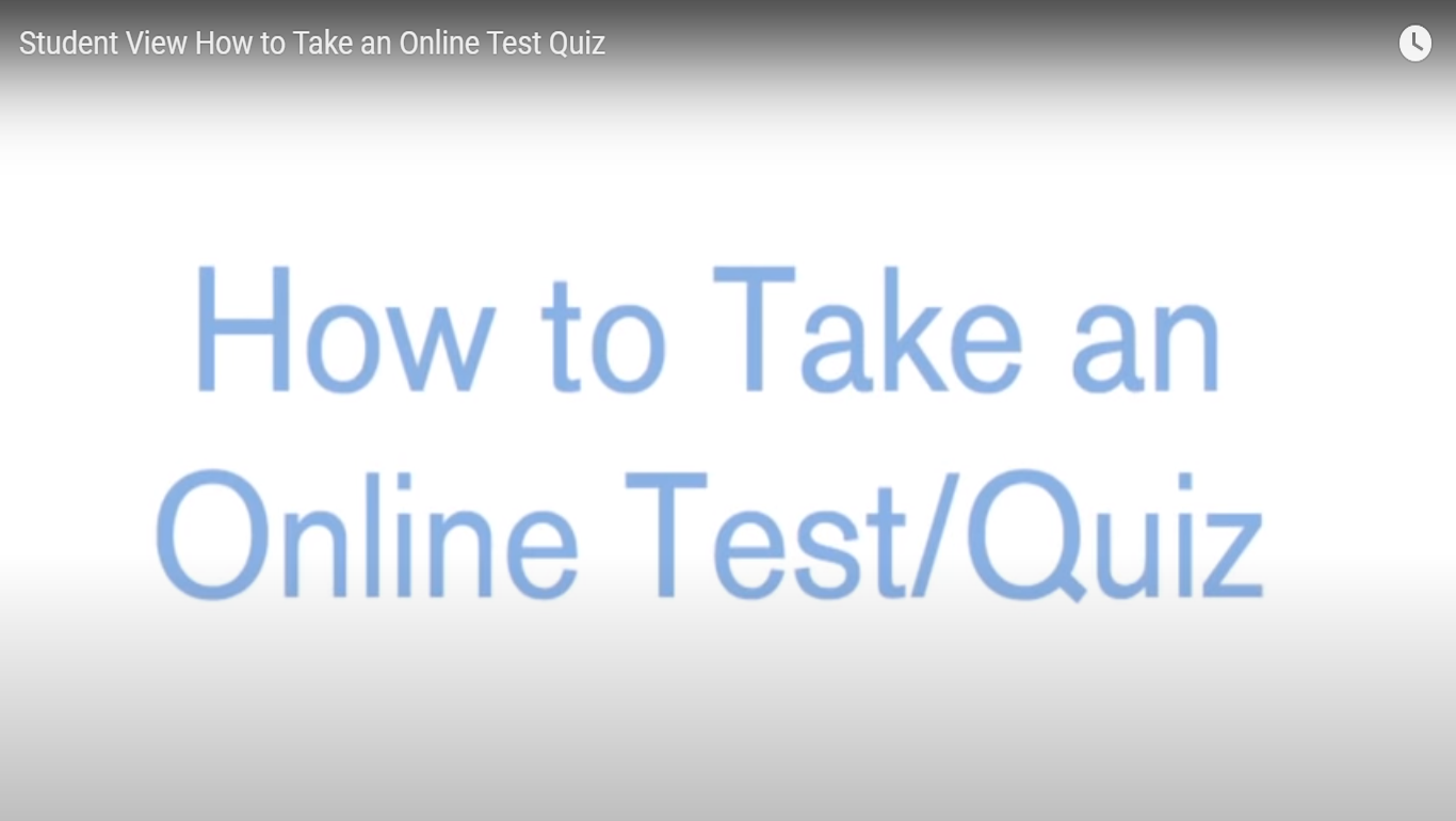 How to Take an Online Test or Quiz for students