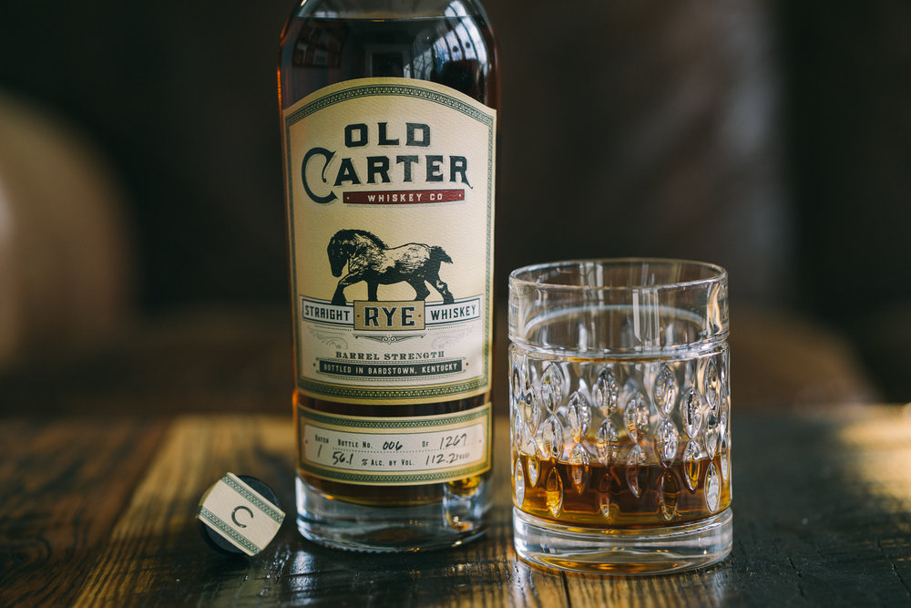 Old Carter Bourbon Bottle Candle