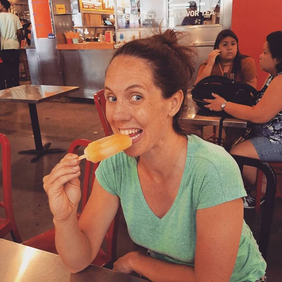 Nothing better than a popsicle when pregnant in July. 