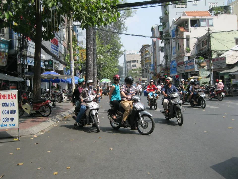 motorcycle traffic in saigon