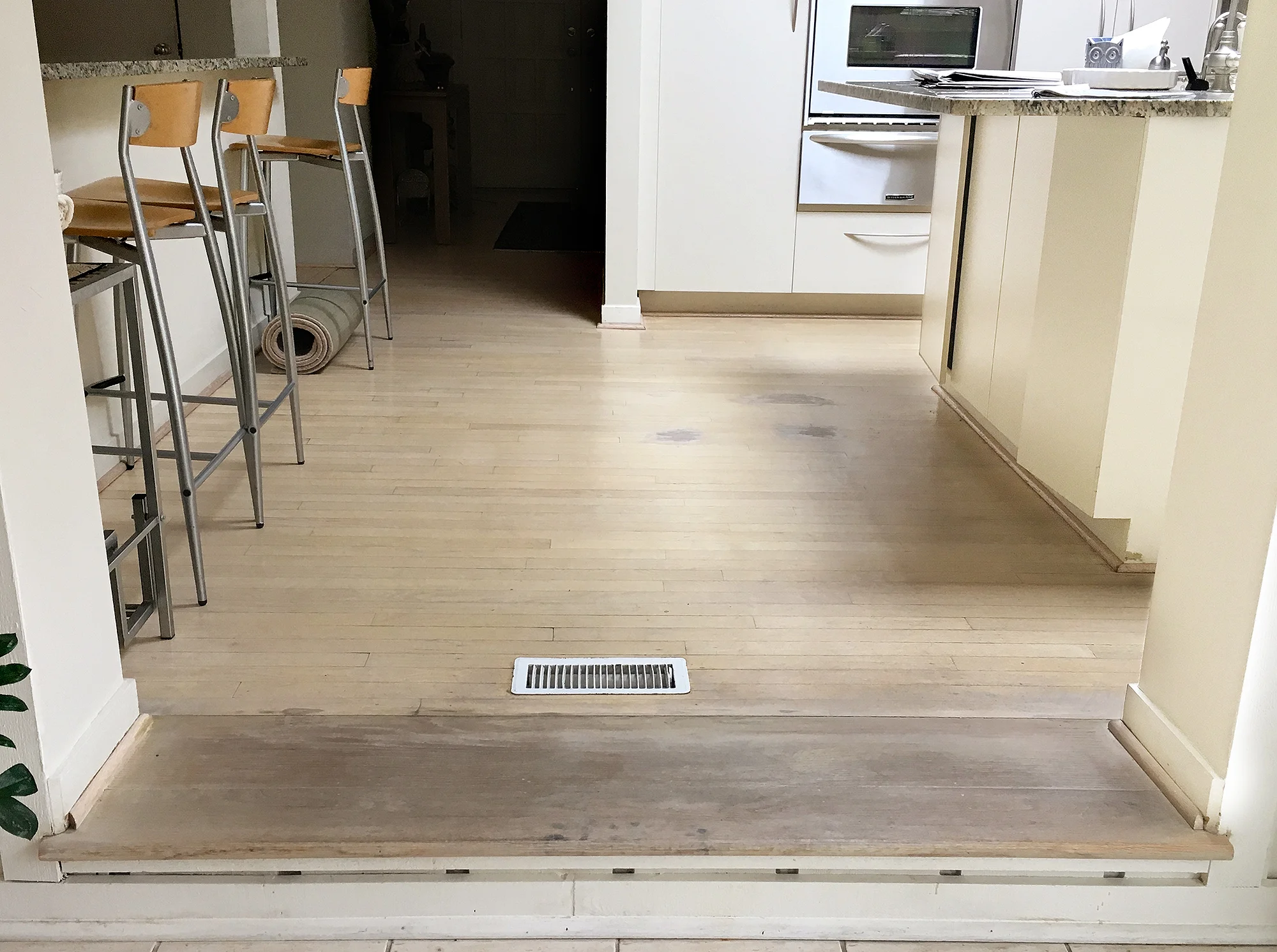 Whitewashed Floor Restoration
