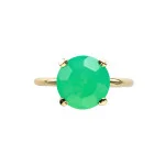 18k Gold and Chrysophrase Margaret Ring. Shop Now