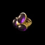 8k gold and cabochon amethyst “bunch of grapes” ring, David Webb, circa 1970s.