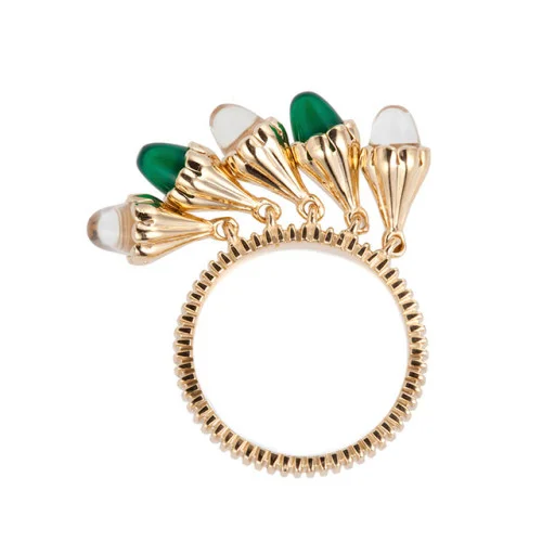 Rock Crystal and Green Onyx