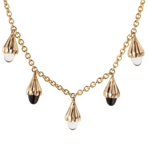 Rock Crystal and Black Onyx 