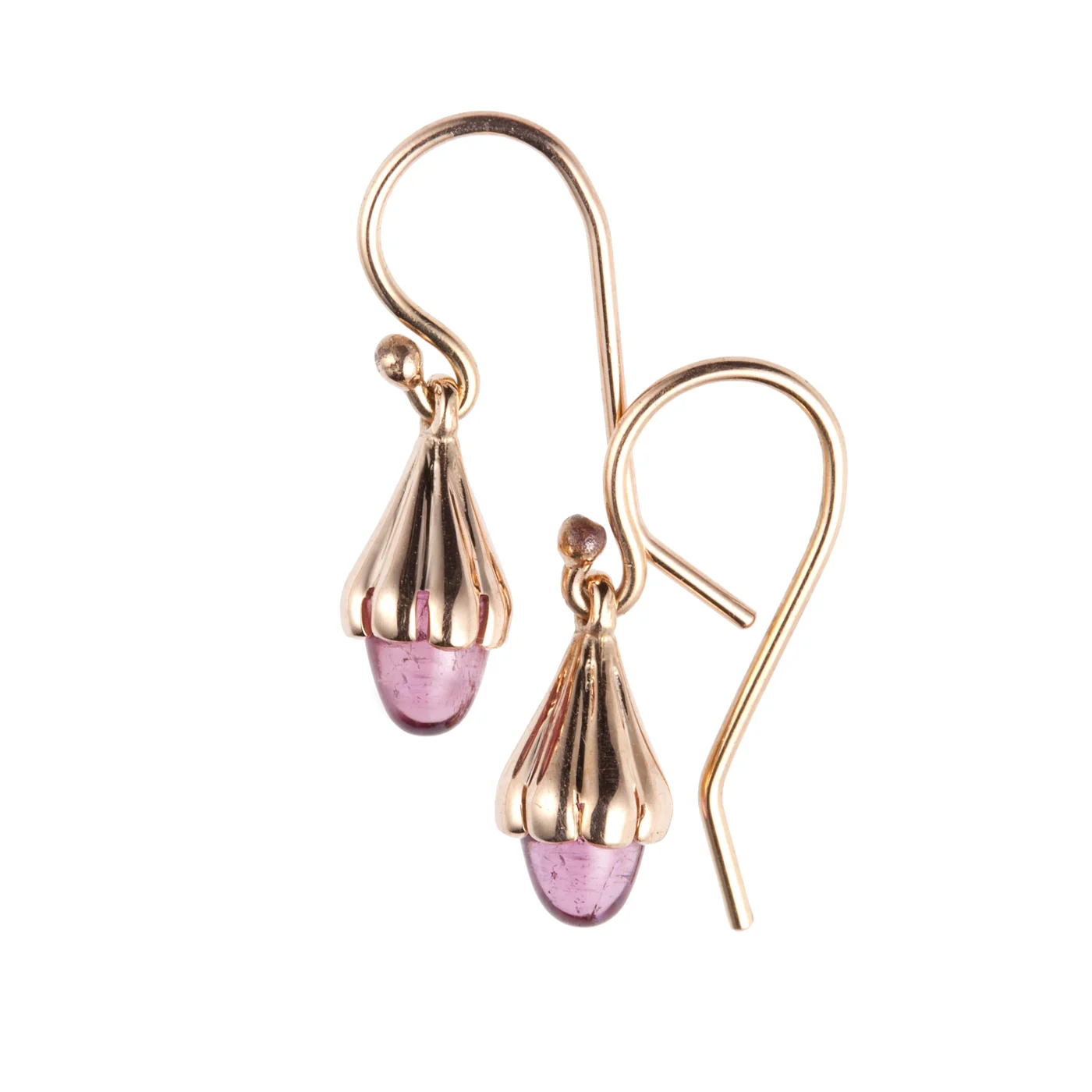 #19-18k Rose Gold and Rubellite Droplet earrings.$480.jpg