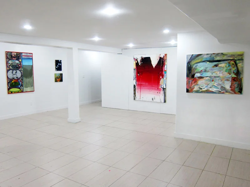 The Moon and Serpent , Orgy Park, Brooklyn, NY, March 18 - April 17, 2016 Left to right: Emily Davidson, Mike Olin, Ashley Garrett, Mike Olin, and Ashley Garrett