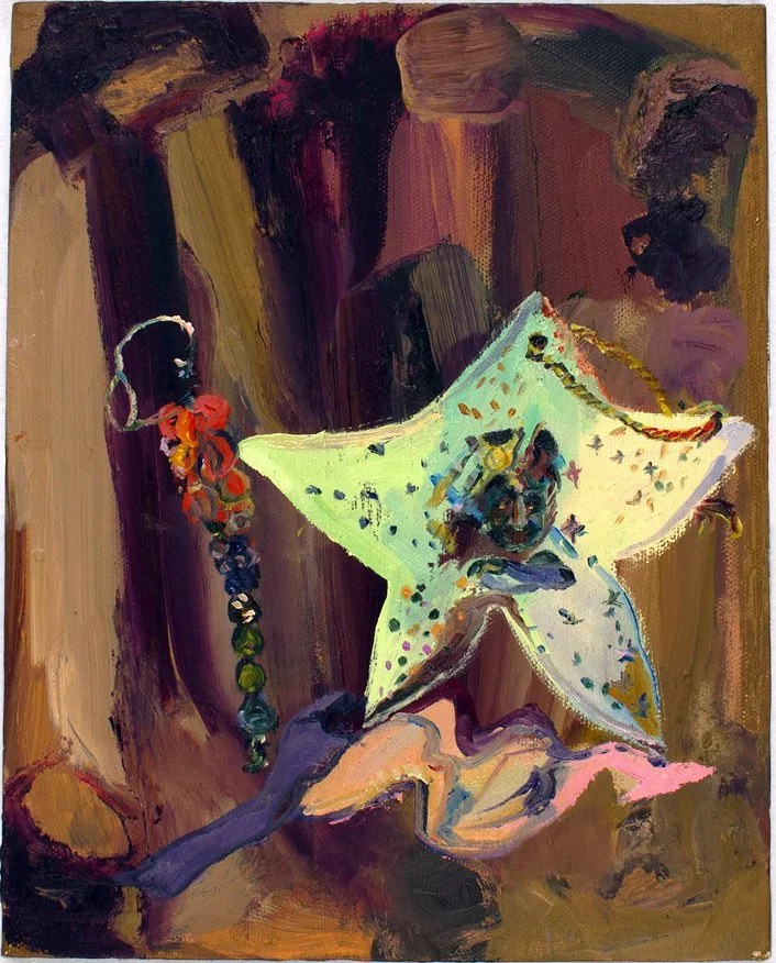Ashley on New Year’s Eve ’90 2015 oil on canvas 10 x 8 in.