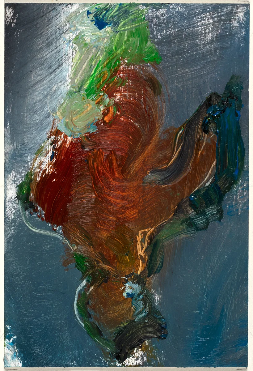 Flier 2017 oil on paper 6 x 4 in.