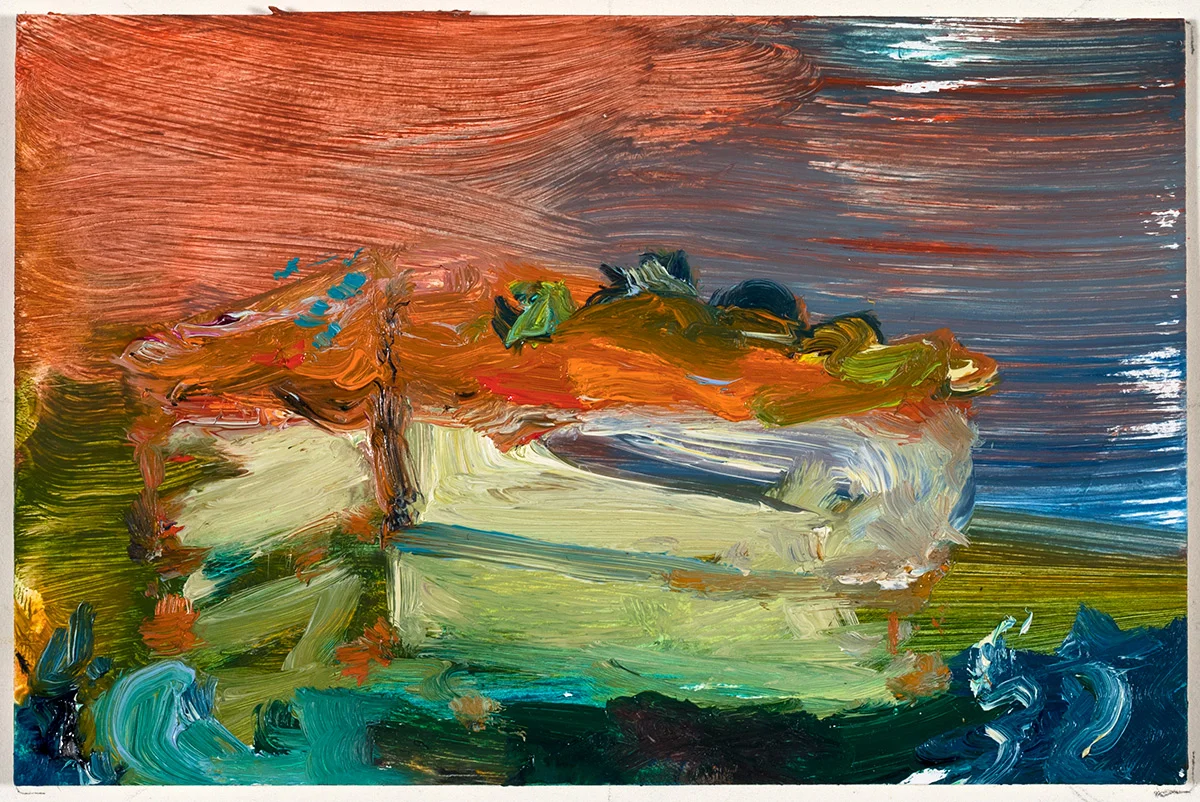 Rising Tide 2017 oil on paper 4 x 6 in.