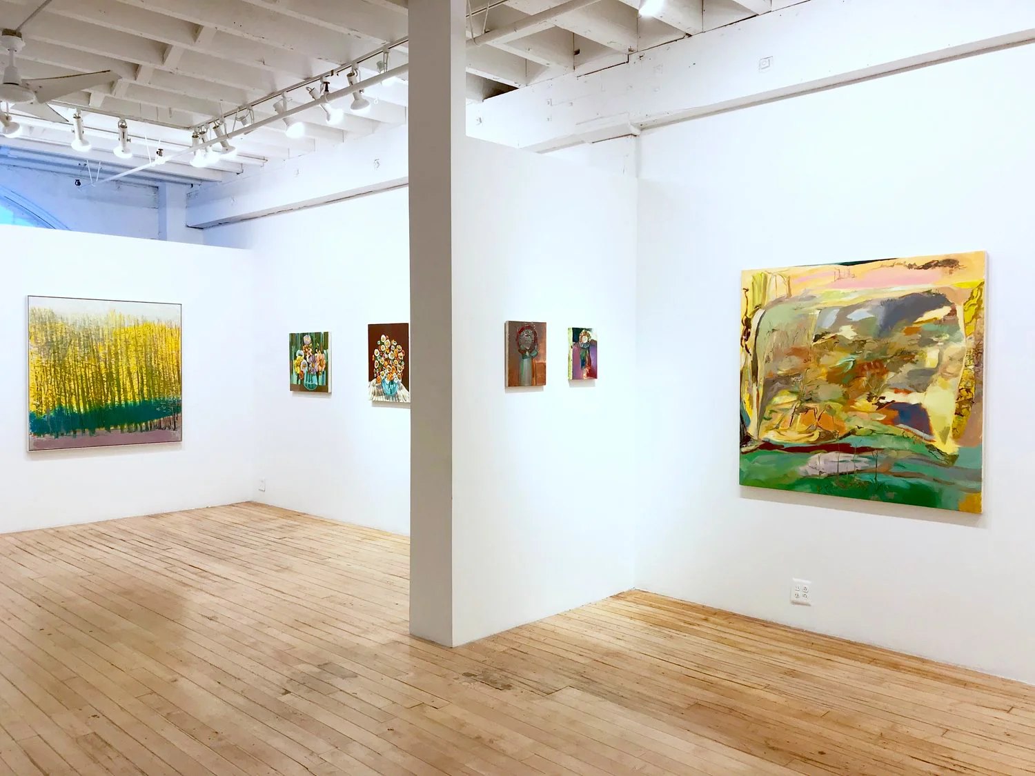 Cultivate Your Own Garden , The Painting Center, NYC Left to right: Wolf Kahn, Judith Linhares, Ashley Garrett