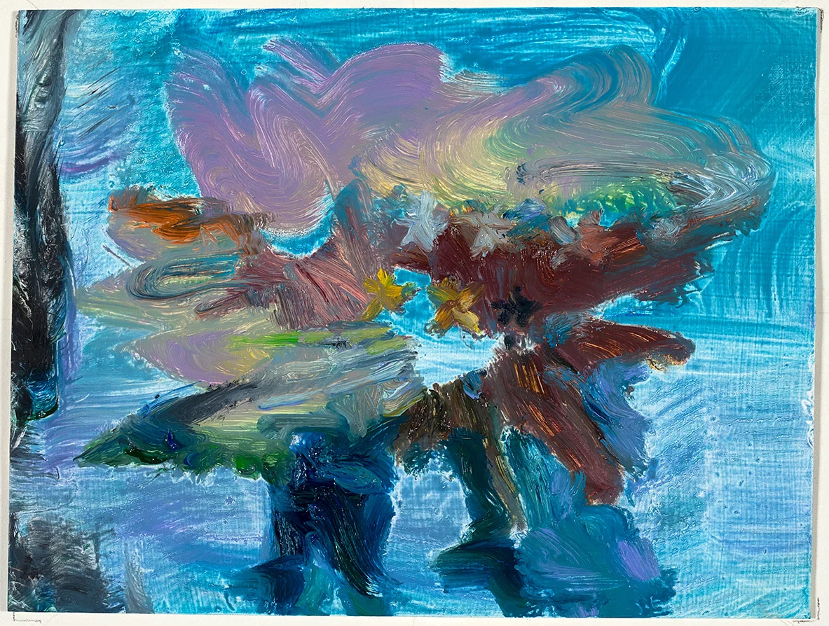 Cumulus 2018 oil on paper 6 x 8 in.