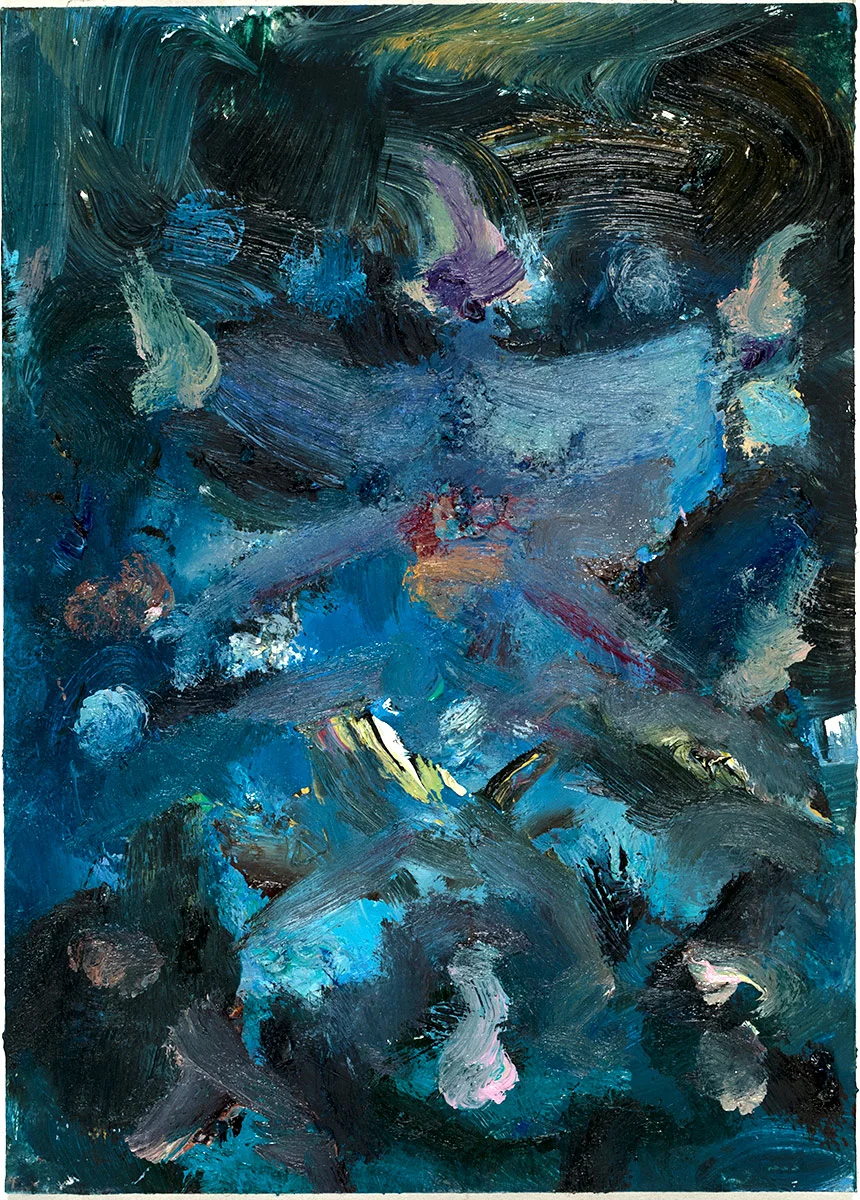 Malkuth 2018 oil on paper 6 x 4 in.