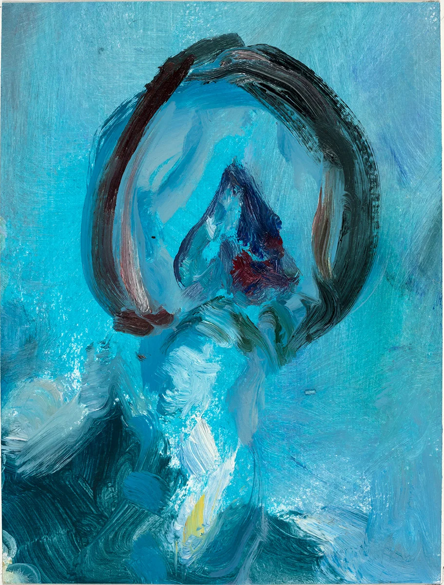 Step 2018 oil on paper 8 x 6 in.