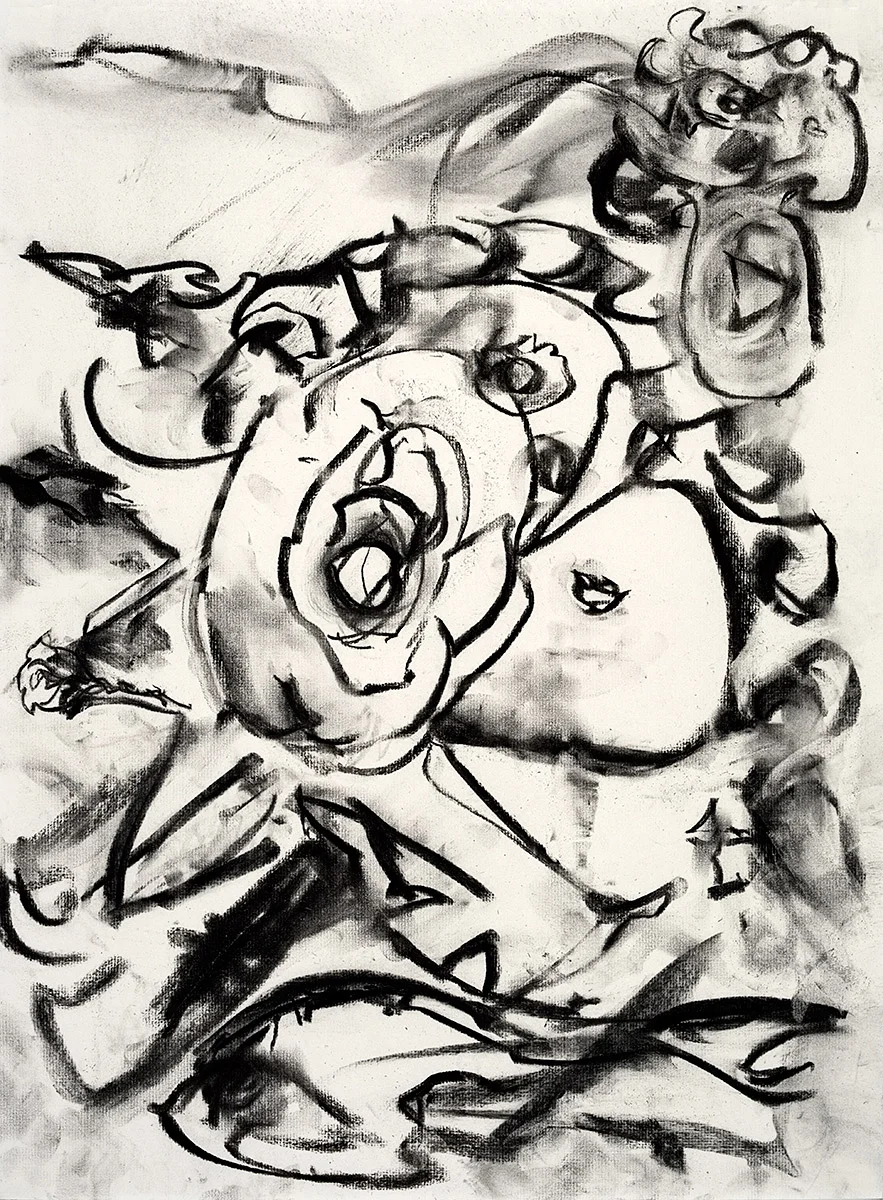 Arose 2018 charcoal on paper 24 x 18 in.