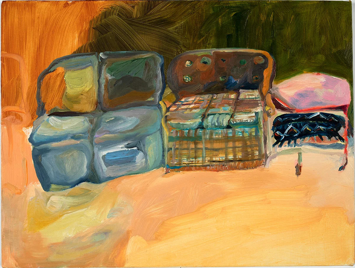 Couches Through Time 2016 oil on canvas 12 x 16 in.