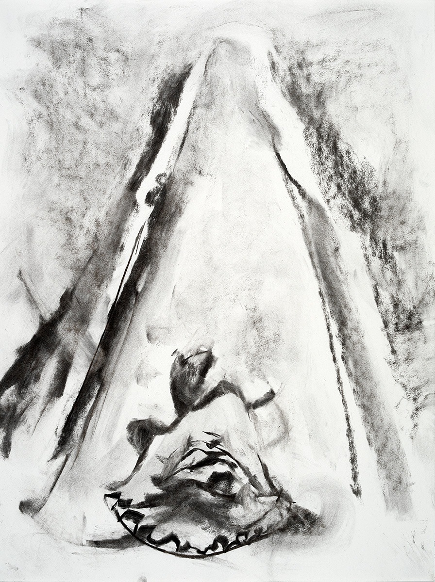   Path  2017 charcoal on paper 24 x 18 in. 