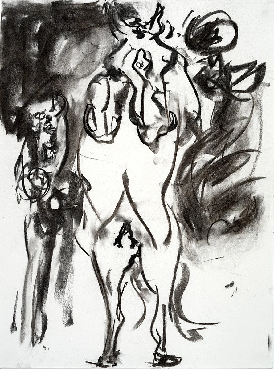 Bascule 2017 charcoal on paper 24 x 18 in.