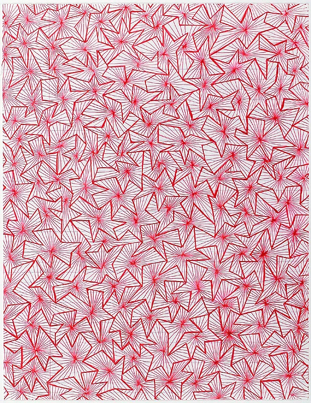 Untitled, 2013, ink on notebook paper, 11 x 8.5 in., courtesy the artist and McKenzie Fine Art, New York