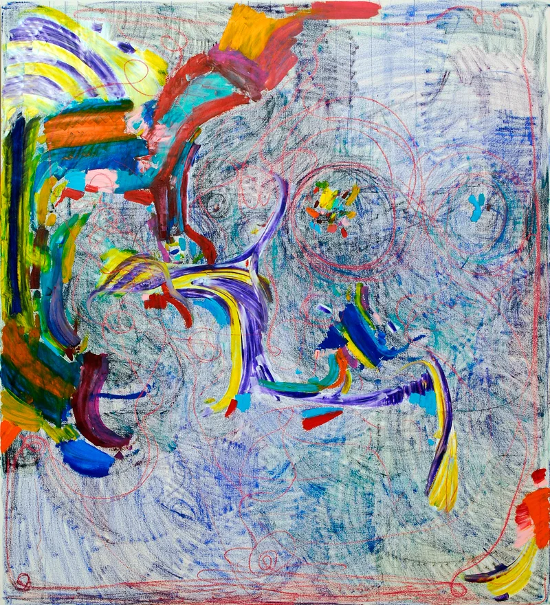 Untitled, 2014, oil on canvas, 90 x 80 in., Courtesy the artist and Rachel Uffner Gallery