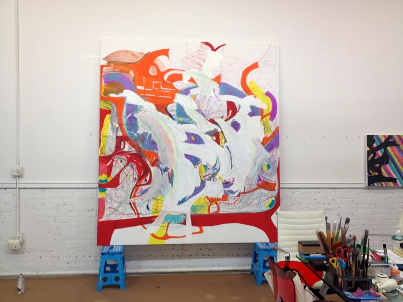 Joanne Greenbaum’s Tribeca studio.