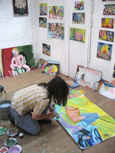 Linhares in her Brooklyn studio