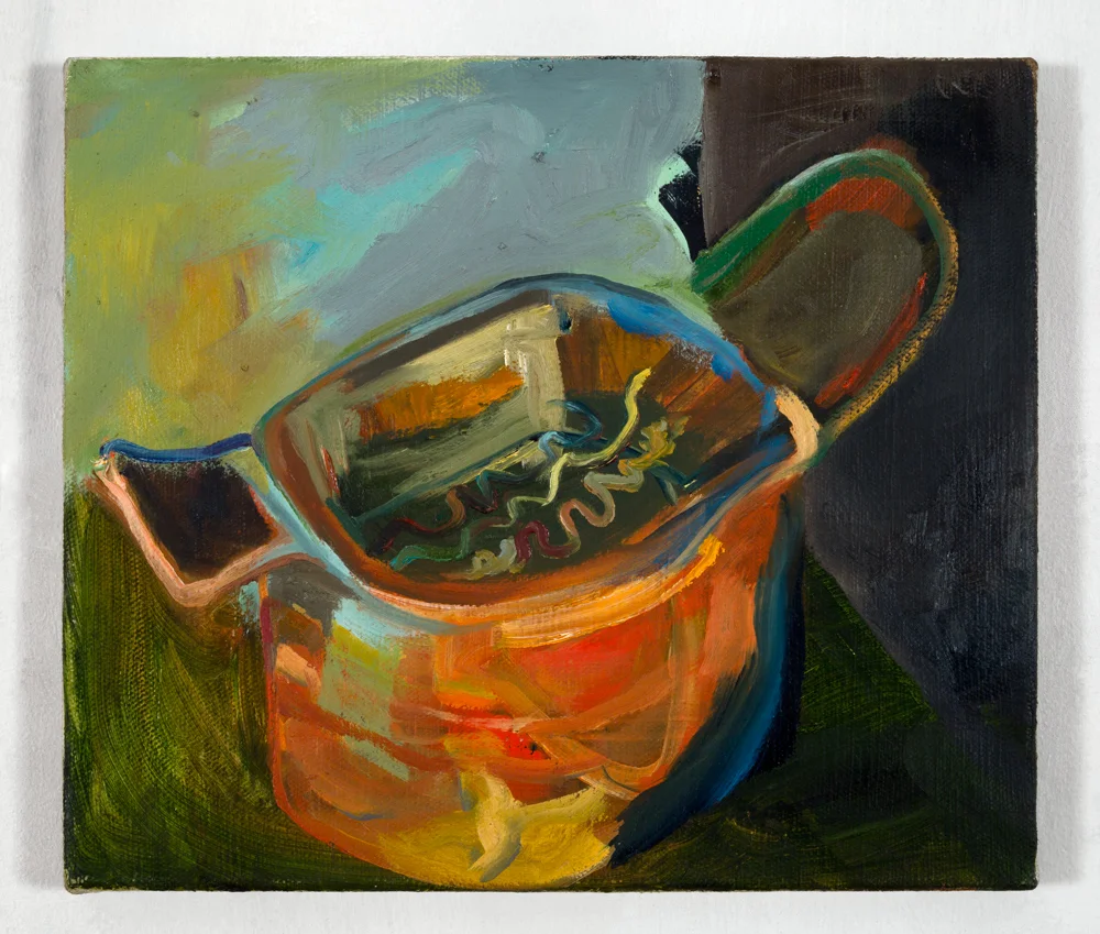 Ashley Garrett. Safe Keeping , 2014, oil on canvas, 12 x 14 in.