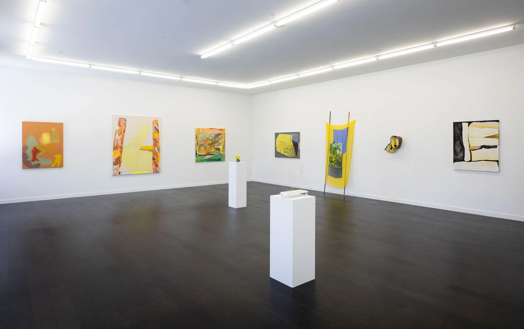 “Yellow” at September Gallery, Hudson, NY, June 22 - August 4, 2019 Left to right: Odessa Straub, Amanda Valdez, Ashley Garrett, Michelle Segre, Brenda Goodman, Sun You, Lauren Luloff, Kianja Strobert, Annie Bielski
