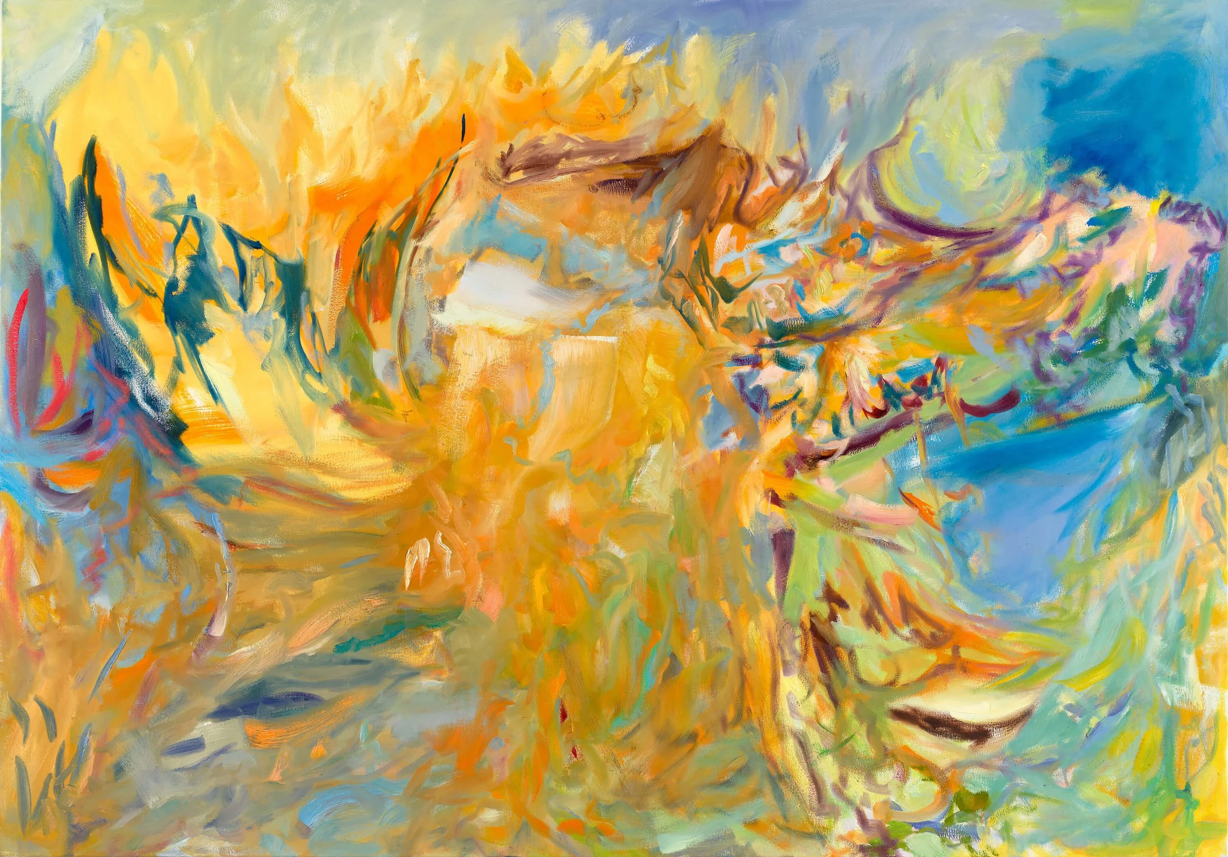   Soaring Roar  2026 oil on canvas 50 × 71.5 inches 