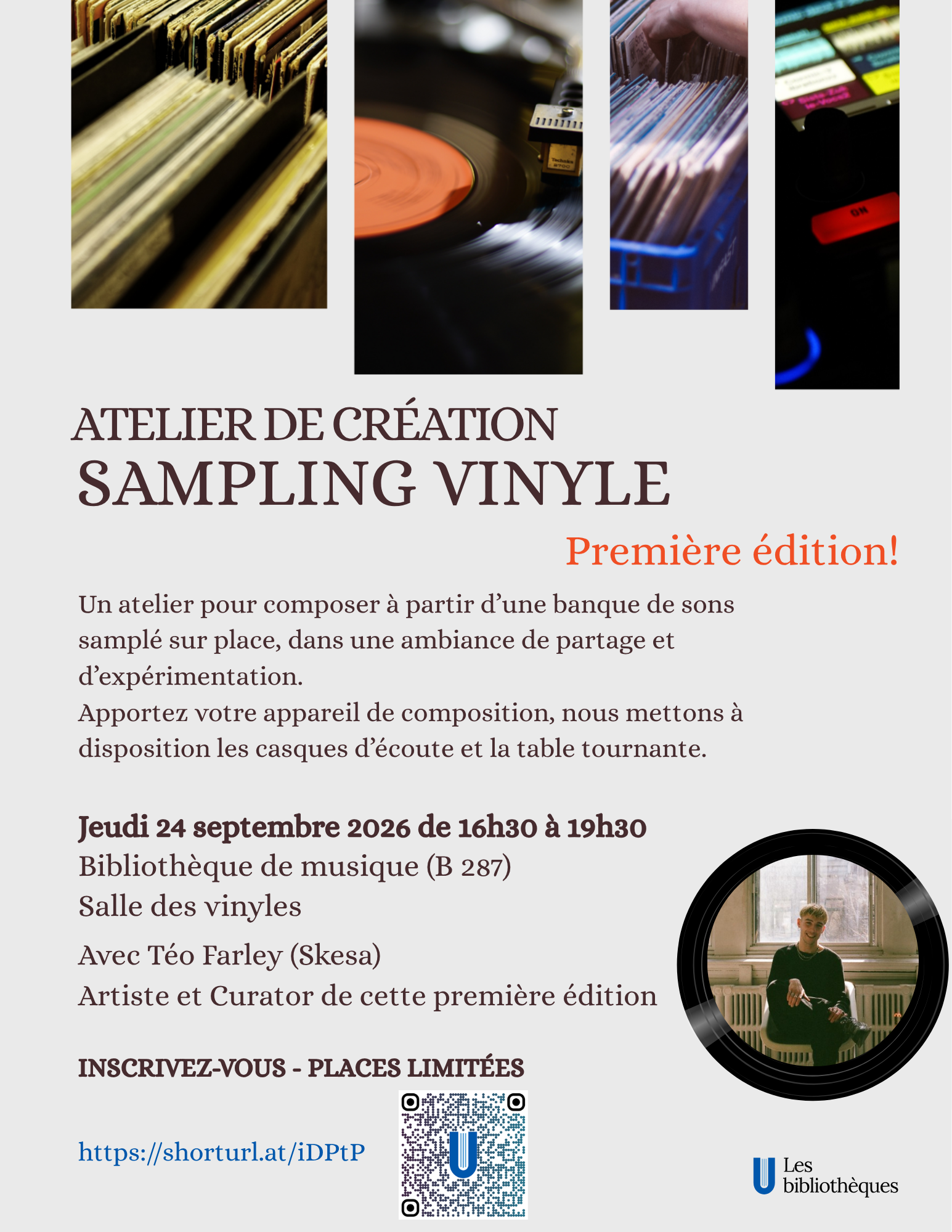 Atelier de sampling vinyle par Téo Farley