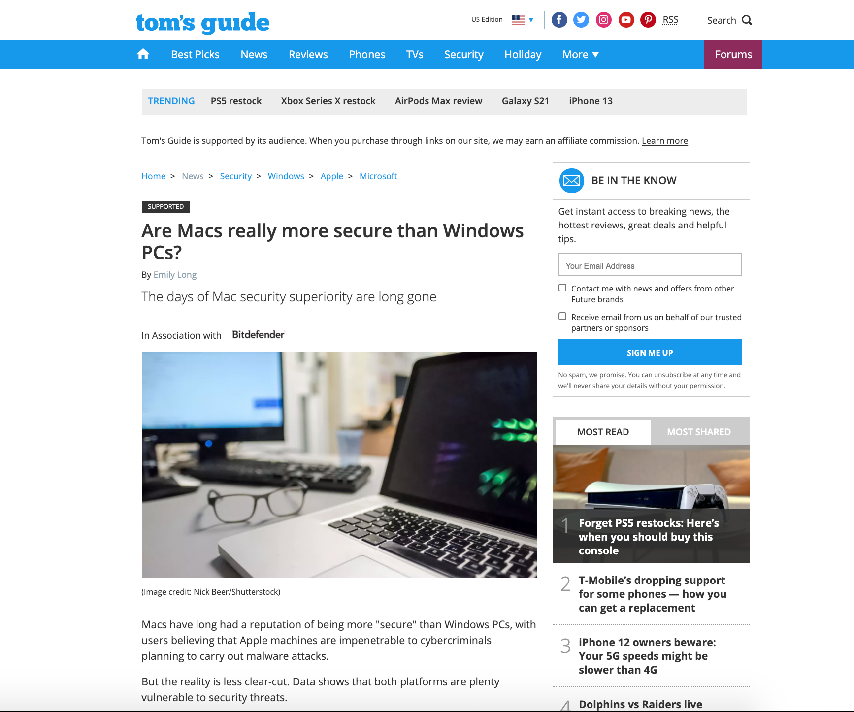 Tom's Guide: Are Macs really more secure than Windows PCs?