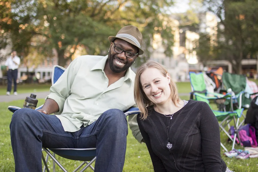 Singleton and his wife, Erin. Chris Randall Photo.