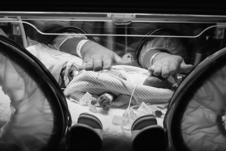 Zane in the NICU at Yale-New Haven Hospital. JoAnn Marrero Photo. 
