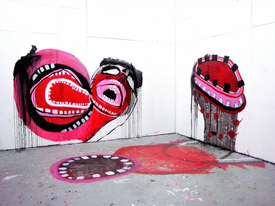An untitled acrylic wall painting by Antonak. Erin Lee Antonak Photo.