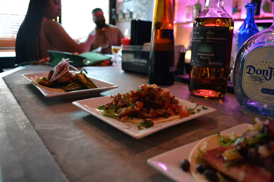 !Tacos and tequila on bar.jpg