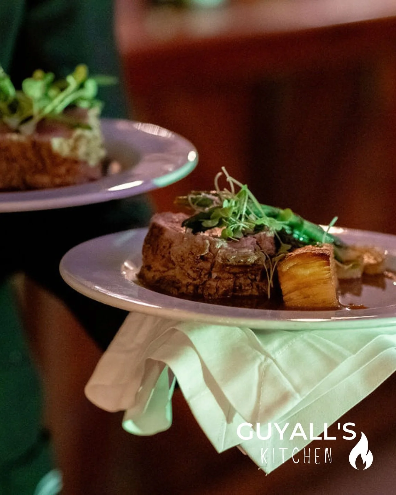 Is there a better plated main course in the world than steak and potatoes! Beef fillet steak of course and butter braised potato galette of course! 
.
.
#guyallskitchen #guyallsgourmet #guyallsreadymeals #steak #steakdinner #fillet #filletsteak #stea