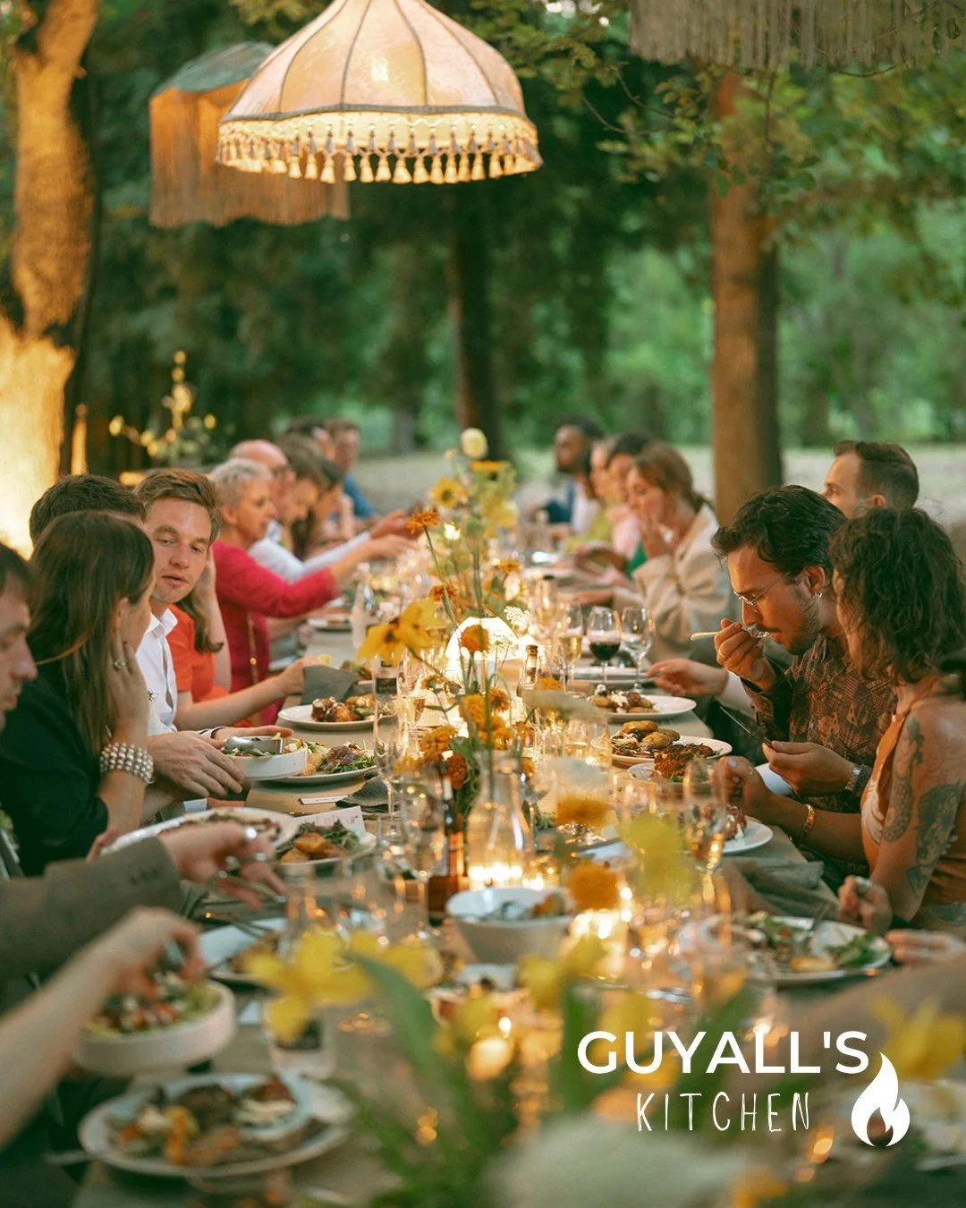 One long table, hundreds of candles, incredible food, and the kind of atmosphere guests never want to leave ✨ These are the wedding dinners we live for.
.
.
#guyallskitchen #longtabledinner #weddingfeast #luxurywedding #capetownweddings