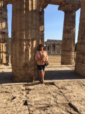 Photo taken at the Greek ruins in Paestum, one of the sites visited by the group
