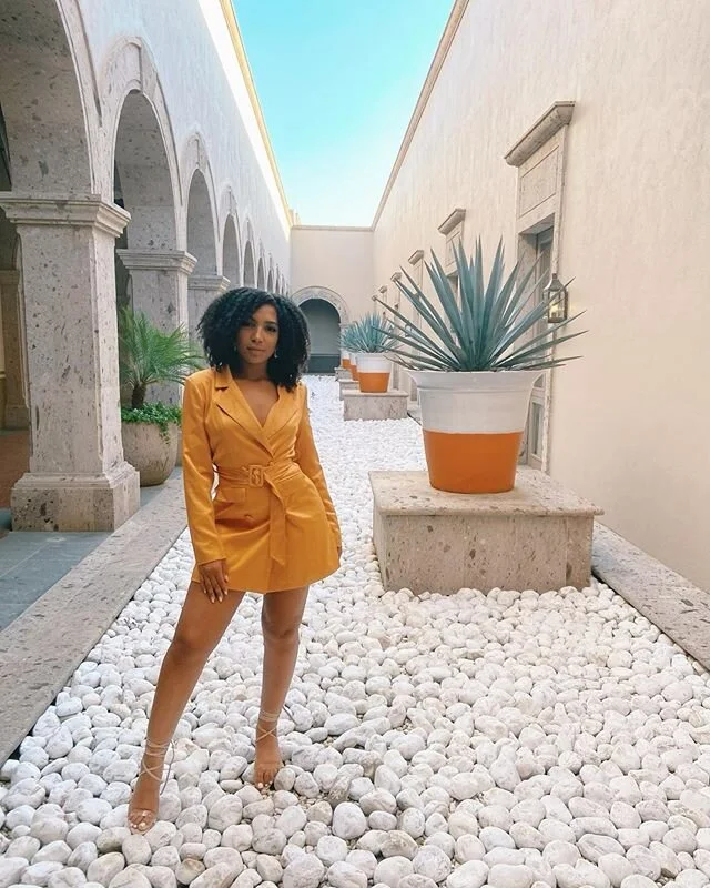 I&rsquo;ll rock your world. 
Dress: @nastygal 
Shoes: @prettylittlething