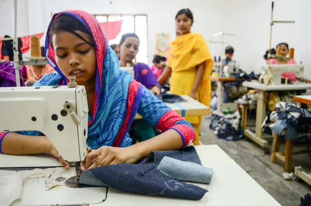 A look at child labour inside garment factory in Bangladesh. Courtesy of World Vision/Photo by Mark Nonkes.