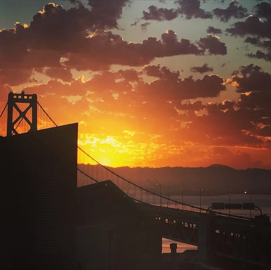 Sunrise over the Bay Bridge