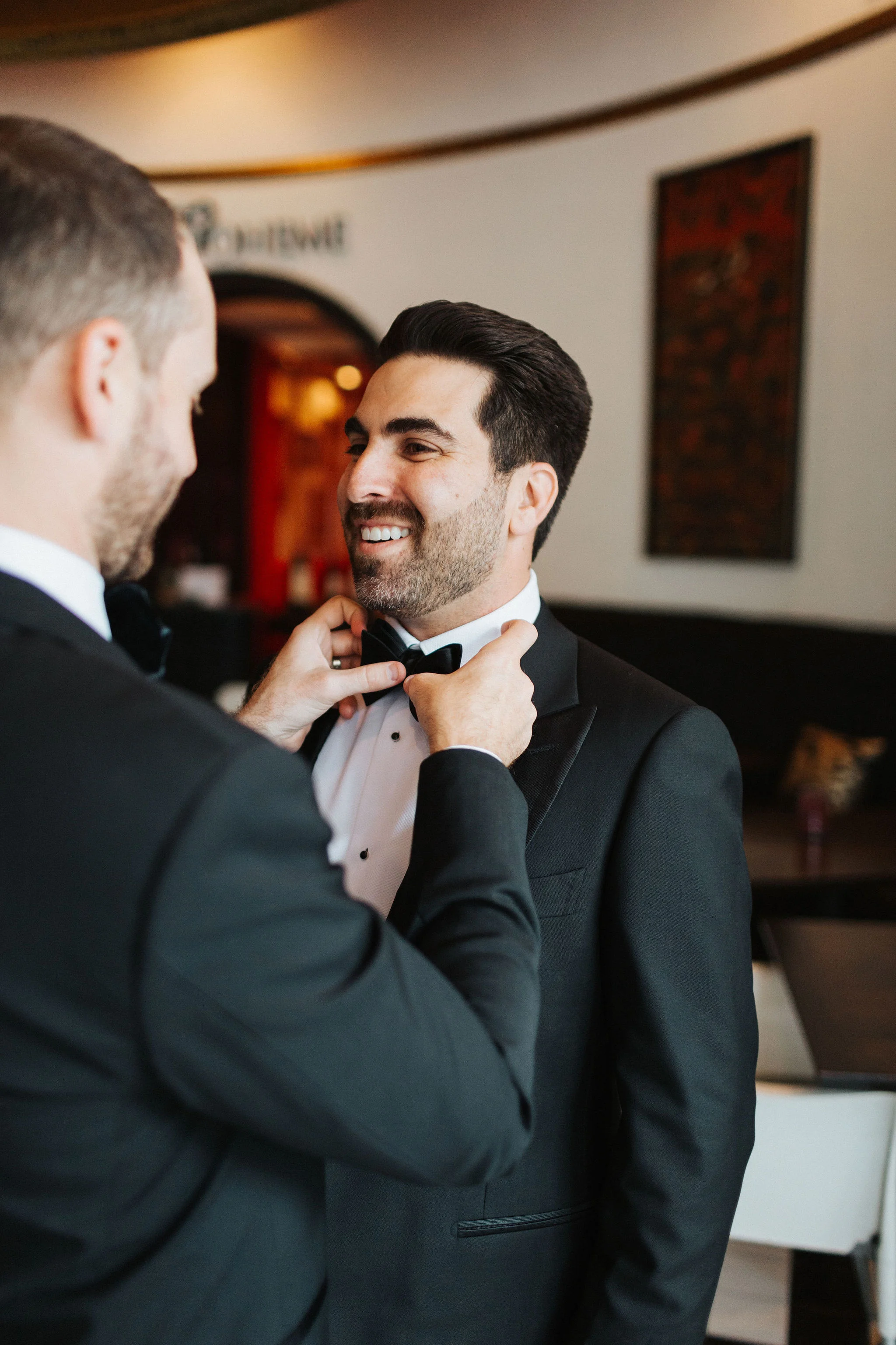 black mens wedding tux black die downtown orlando wedding