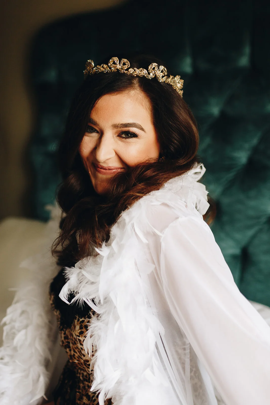 grand bohemian orlando wedding venue maria elena headpieces bride getting ready room