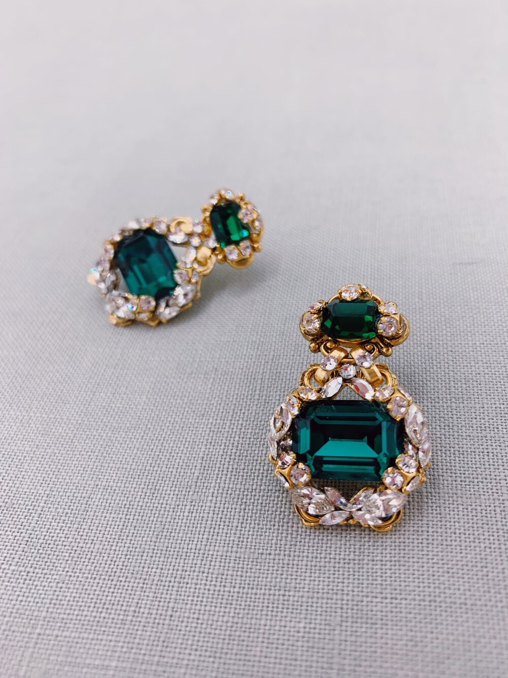 emerald bridal earring